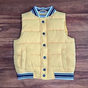 Janie and Jack Yellow Puffer Vest Toddler Boy Size 2T